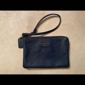 Coach Wristlet Navy Blue